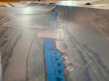 eine Detailaufnahme des Bebauungsplans der Kellergasse Wildendürnbach