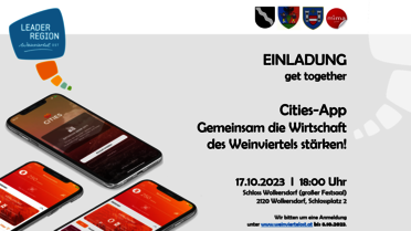 Einladung zum get together der Cities-App Städte und Betriebe, 17.10.2023