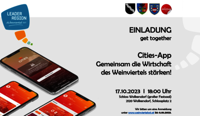 Einladung zum get together der Cities-App Städte und Betriebe, 17.10.2023