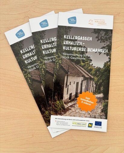 Infoflyer Kellergassen (c) LEADER Region Weinviertel Ost Infoflyer Kellergassen (c) LEADER Region Weinviertel Ost