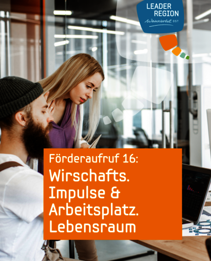 Sujet für den Förderaufruf, zwei Menschen Arbeiten an einem Computer