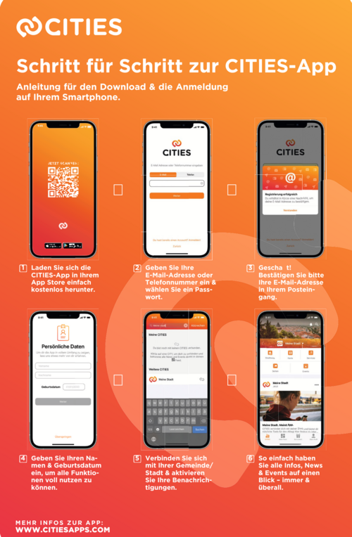 Downloadanleitung für die Cities App