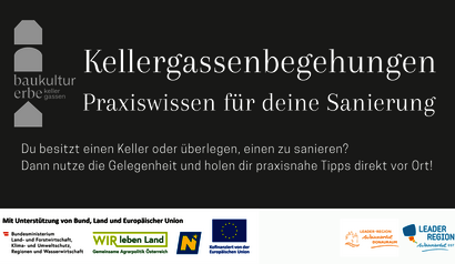 Folder Kellergassen Begehungen Sujet (c) LEADER Region Weinviertel Ost