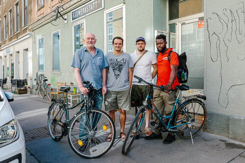 Gruppenfoto von der Initative Frankensteins Fahrrad