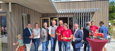 Das Organisationsteam der Sommer Genusstour 2022 bei Himmbeergarten Hummel.