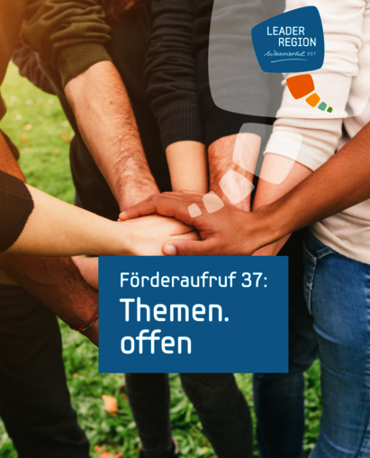 Sujet Förderaufruf Themen.offen Gemeinsam reichen sich alle die Hände