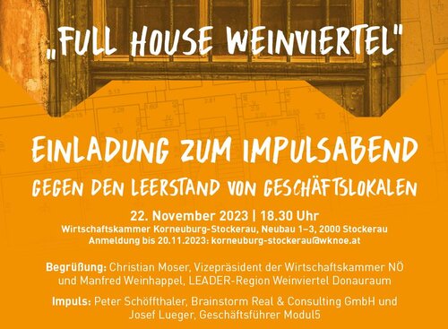Einladungssujet für den Impulsabend gegen den Leerstand von Geschäftlokalen
